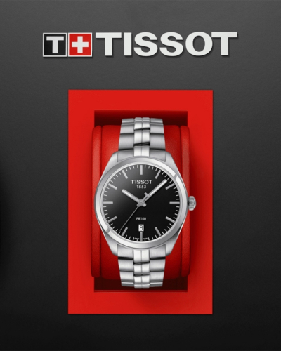 T1014101105100, T101.410.11.051.00 Tissot PR 100 quartz férfi karóra (39mm)