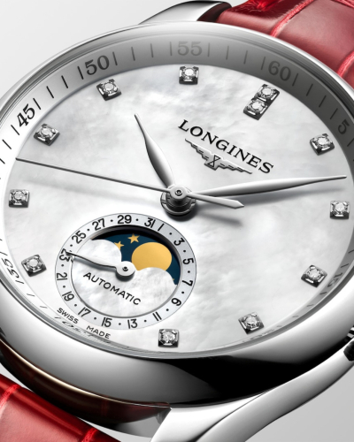 L24094872, L2.409.4.87.2 Longines Master Collection Moonphase automata női karóra (34mm)