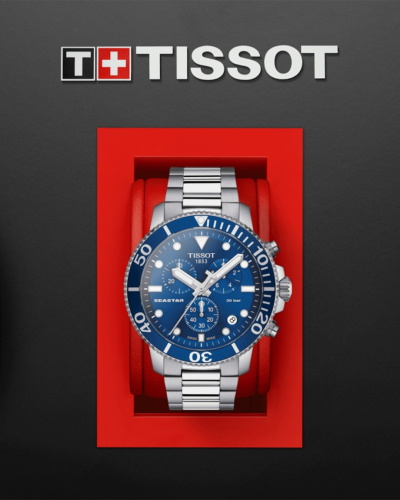 T1204171104100, T120.417.11.041.00 Tissot Seastar 1000 Chronograph quartz férfi karóra (45,5mm)