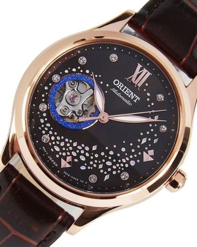 RAAG0017Y10B, RA-AG0017Y10B Orient Blue Moon Open Heart automata női karóra (35mm)