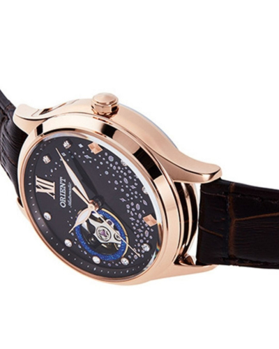 RAAG0017Y10B, RA-AG0017Y10B Orient Blue Moon Open Heart automata női karóra (35mm)