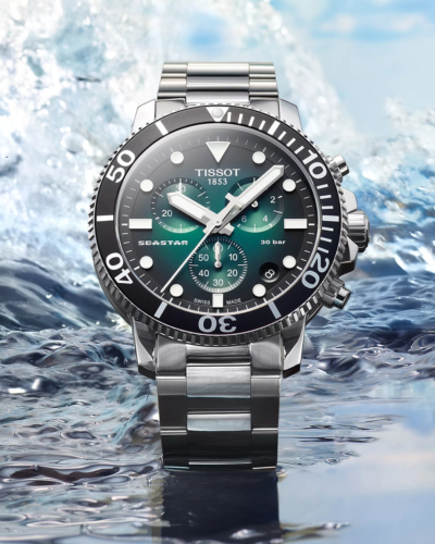 T1204171109101, T120.417.11.091.01 Tissot Seastar 1000 Chronograph quartz férfi karóra (45,5mm)