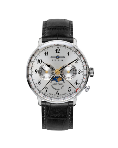 7036-1 Zeppelin LZ 129 Hindenburg Moonphase quartz férfi karóra (40mm)