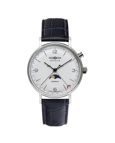 8076-1 Zeppelin LZ 129 Hindenburg Moonphase quartz férfi karóra (41mm)