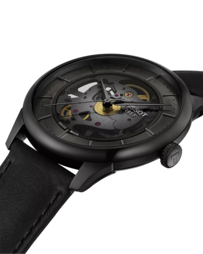 T1398363644100, T139.836.36.441.00 Tissot Chemin Des Tourelles Skeleton automata férfi karóra (39mm)