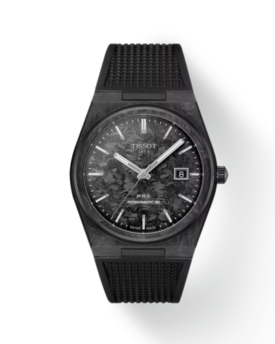 T1379079720100, T137.907.97.201.00 Tissot PRX Powermatic 80 automata Carbon férfi karóra (40,5mm)