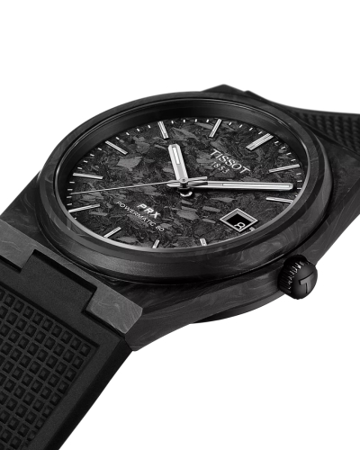 T1379079720100, T137.907.97.201.00 Tissot PRX Powermatic 80 automata Carbon férfi karóra (40,5mm)