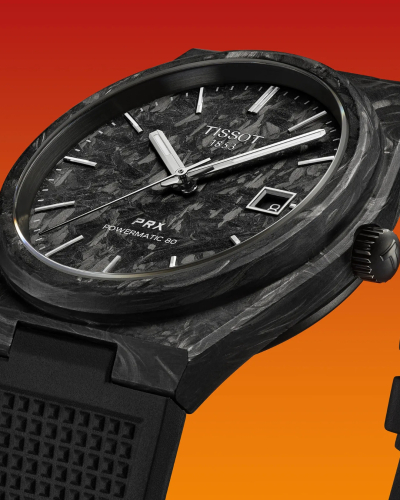T1379079720100, T137.907.97.201.00 Tissot PRX Powermatic 80 automata Carbon férfi karóra (40,5mm)