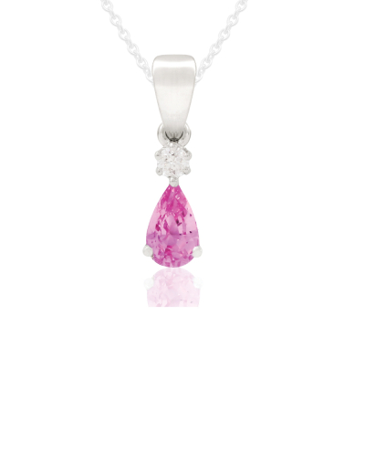 Pink zafírköves medál 40-50002-4355