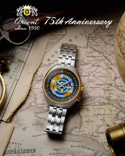 RAAA0E08Y39B, RA-AA0E08Y39B Orient World Map 75th Anniversary Limited Edition automata férfi karóra (43,5mm)
