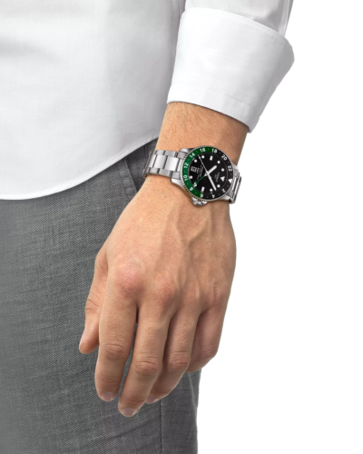 T1208521105100, T120.852.11.051.00 Tissot Seastar 1000 GMT quartz férfi karóra (40mm)