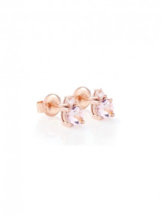 Pink Morganite köves fülbevaló 30-50019-4556