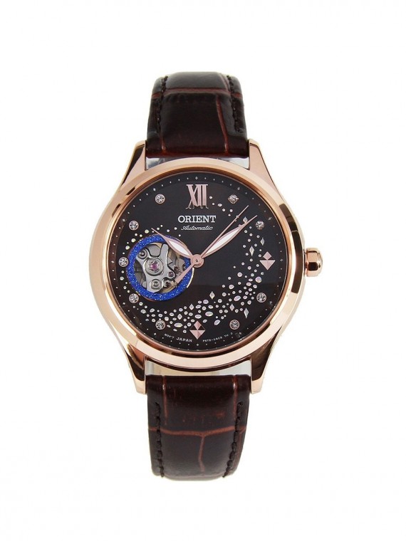 RAAG0017Y10B, RA-AG0017Y10B Orient Blue Moon Open Heart automata női karóra (35mm)