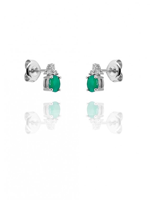 Smaragd köves fülbevaló 30-00712-1755F