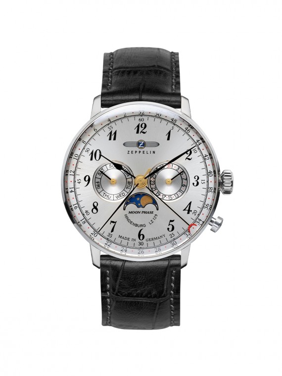7036-1 Zeppelin  LZ 129 Hindenburg Moonphase quartz férfi karóra (40mm)