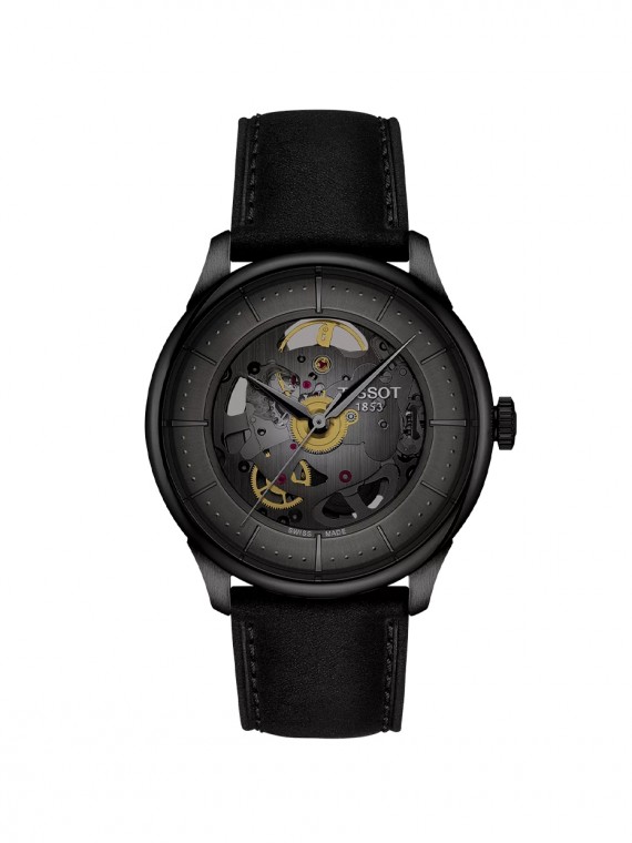 T1398363644100, T139.836.36.441.00 Tissot Chemin Des Tourelles Skeleton automata férfi karóra (39mm)