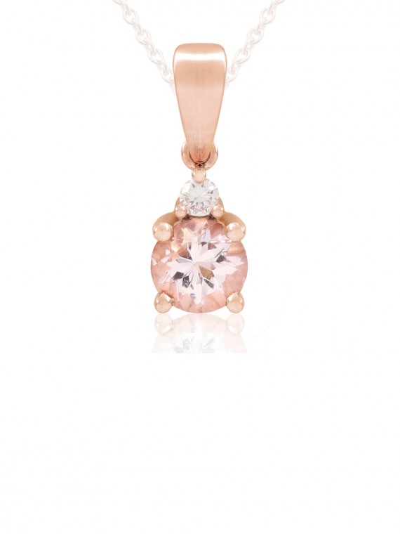 Pink Morganite köves medál 40-50020-4556