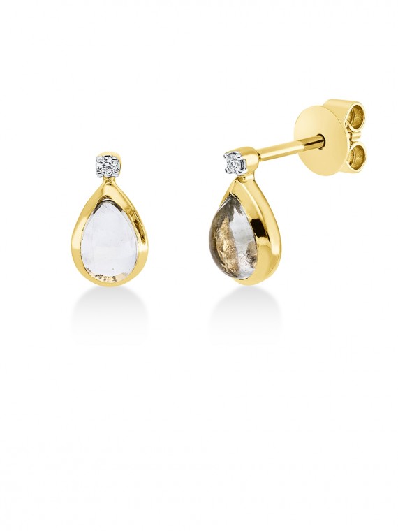 Gyémánt és ametiszt köves fülbevaló 2U187G8-1