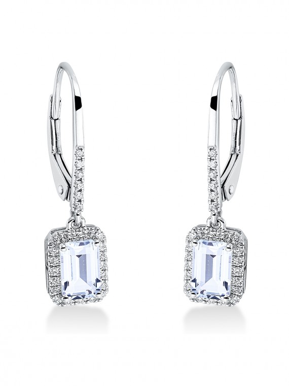 Gyémánt és topáz köves fülbevaló 2O134W8-4